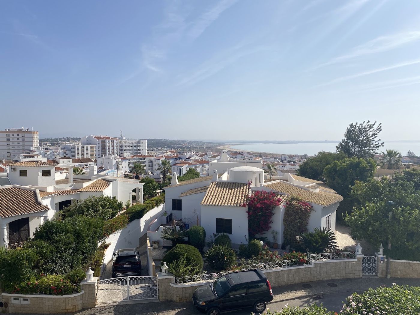 View over Lagos to the sea